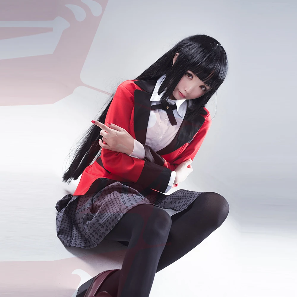 Костюмы для косплея Для женщин аниме Kakegurui Yumeko Jabami японская школьная девочек