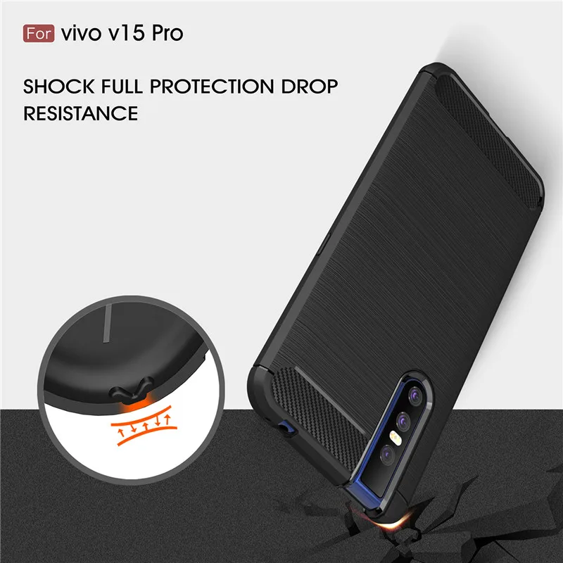 ДЛЯ Vivo V15 Pro Чехол для телефона противоударный мягкий ТПУ матовый чехол