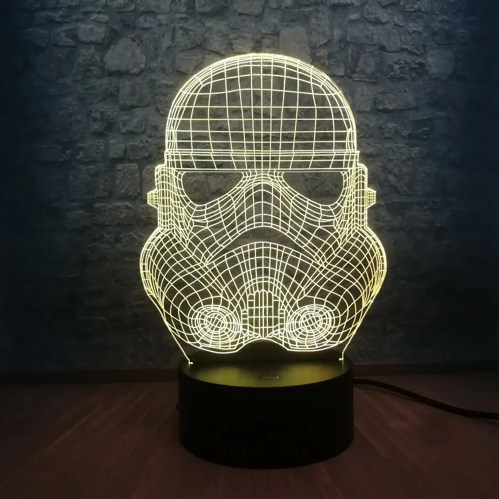 3D светодиодный светильник Звездные войны вентиляторы подарки USB лампа RGB 7 цветов
