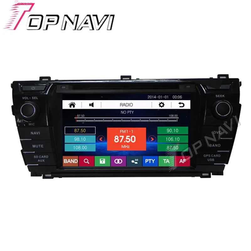 Topnavi 7-дюймовый автомобильный DVD GPS для Toyota Corolla 2014- (низкая версия) автомобильное