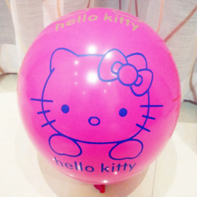 50 шт 12 'ƈ 8 г мультфильм шаблон Hello Kitty латексные шарики с принтом для детей