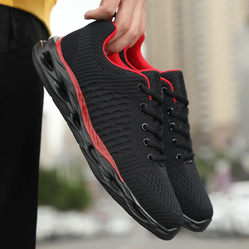 Мужская сетчатая летняя однотонная белая мужская обувь Легкие дышащие кроссовки