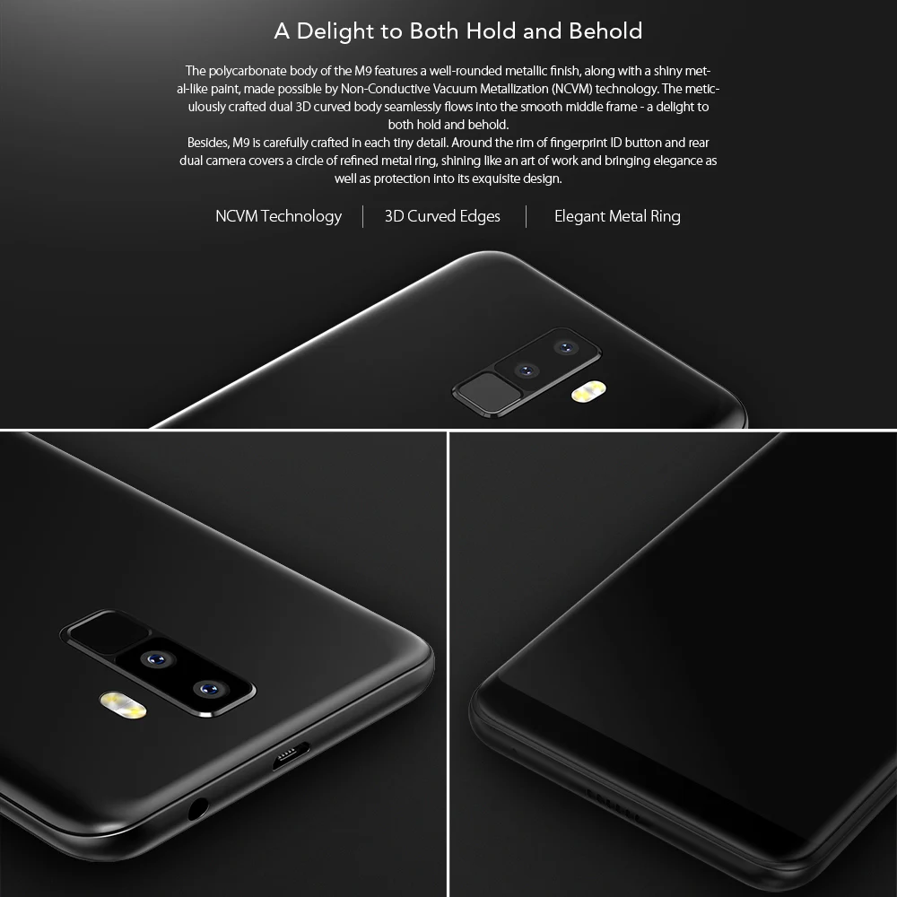 Для русских LEAGOO M9 5.5 дюйма 18:9 Android 7.0 2GB+16GB WiFi GPS 2850mAh 3G WCDMA смарфтон отпечатков пальцев