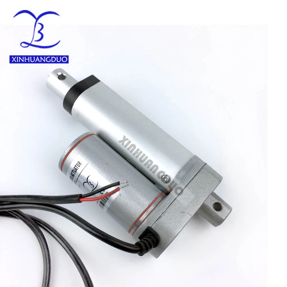 12v 24V 50mm Ход мини линейный привод электрический тяга 900N индивидуальный штрих DC