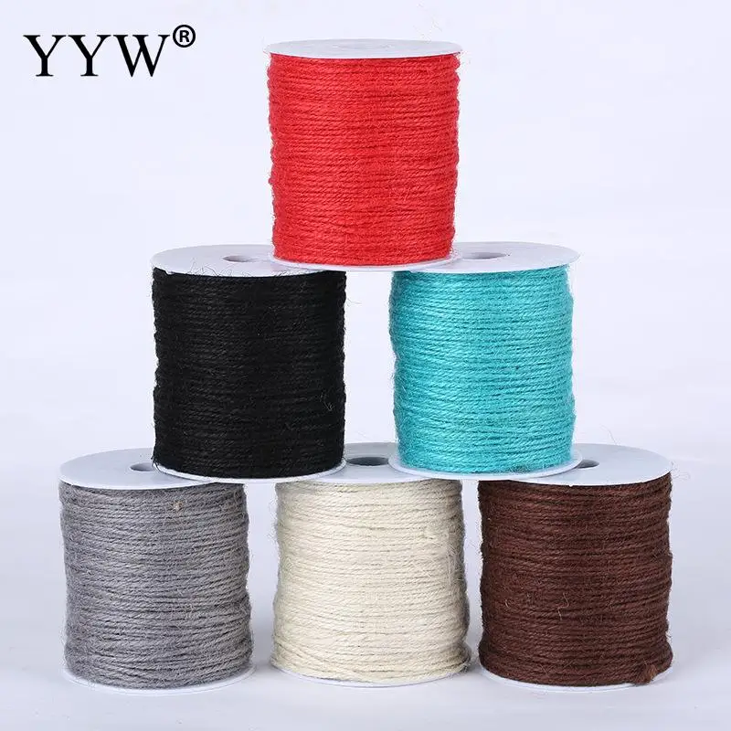 

New Fashion 2mm Jewelry Linen Twine Rustic String Cord Rope Diy Jewelry Making Burlap String Rope Wrapping String Thread 100m/Pc