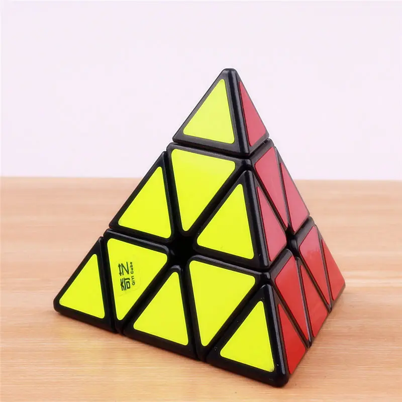 QIYI Pyramidcube скоростной магический куб Наклейка Без пазла твист кубики пирамиды