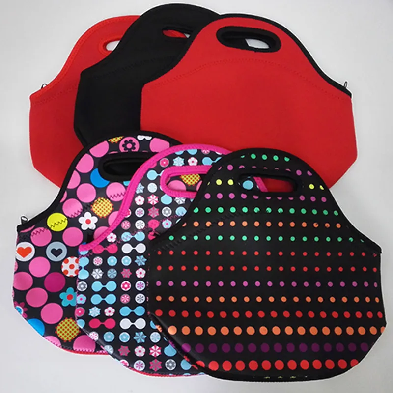 

fashion neoprene thermal insulated portable lunch bag women kids baby casual bags box tote waterproof food container ALB394G