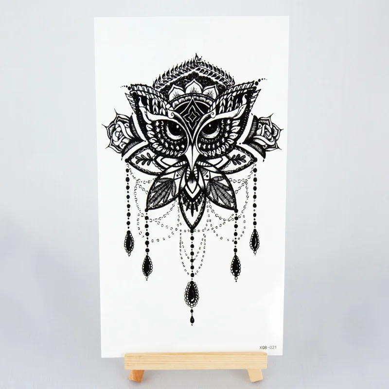 Татуировка с мудрыми совами временная татуировка для боди-арта наклейки