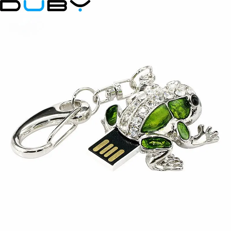 Ювелирный usb флеш-накопитель 4 ГБ 8 16 32 в виде лягушки металлическая Флешка