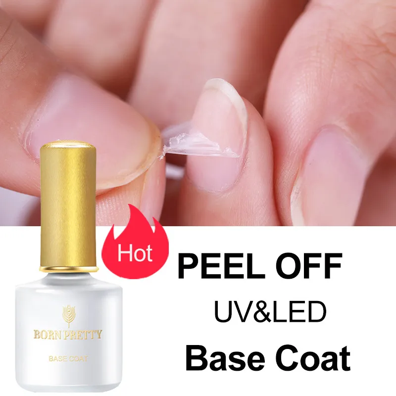 BORN PRETTY Base Top Coat Gel Nail Polish 6ml Matte Gel Gel Varnish Manicure Reinforcement Gel Peel Off Varnishe Nail Art Design