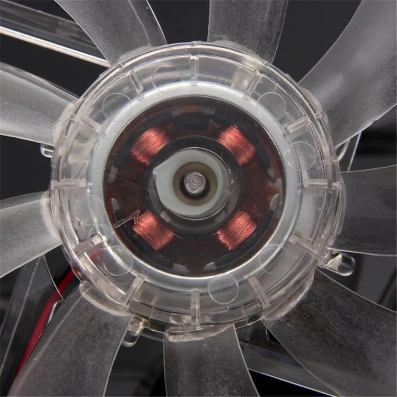 Вентилятор охлаждения мод оранжевый Quad 4-LED свет неоновый прозрачный 120 мм PC чехол