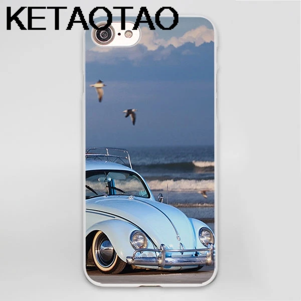 Слоновая кость KETAOTAO летний volkswagen bus пляжный чехол для телефона s для iPhone 4S 5C 5S 6S 8 Plus XR XS Max чехол кристально чистый мягкий TPU чехол s - Цвет: Слоновая кость