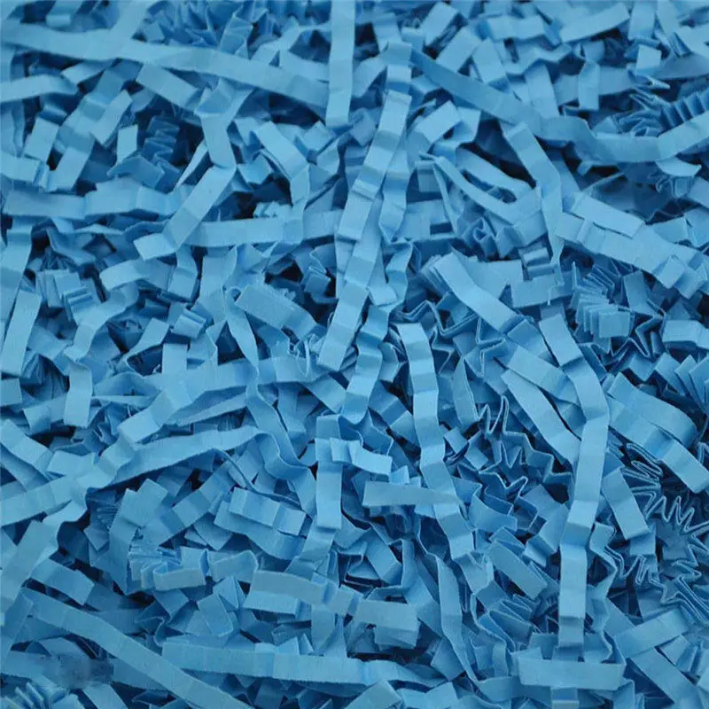 Blue Paper 1000 г сморщенная нарезанная бумага Shred наполнитель для подарочной упаковки корзина для хранения крафт постельные принадлежности ювелирные изделия Упаковка Дисплей Аксессуары - Цвет: Blue Paper