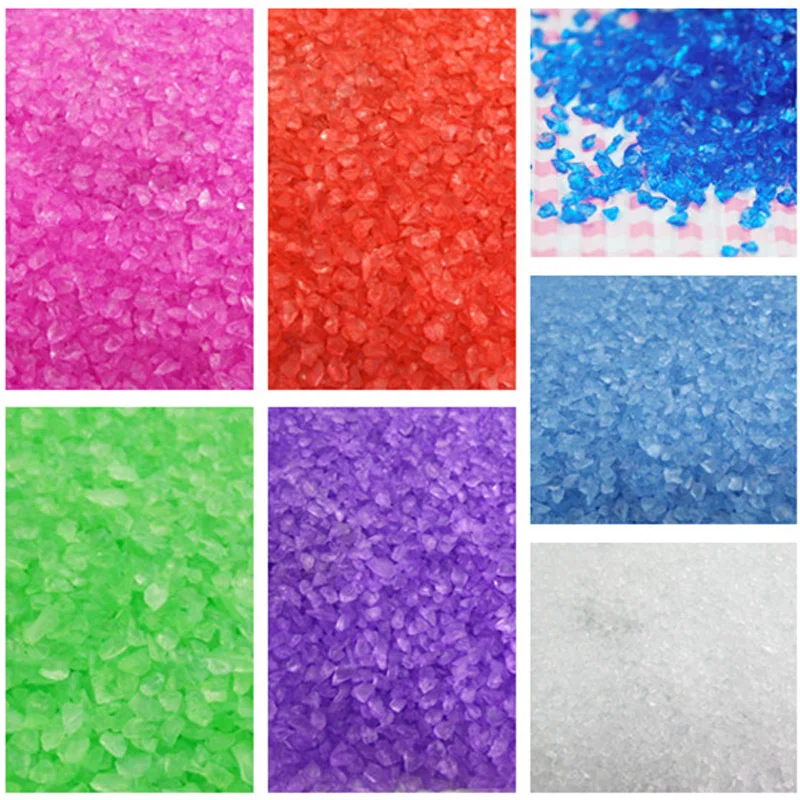 50 г разноцветный хрустальный гравий стеклянный песок микро ландшафтное