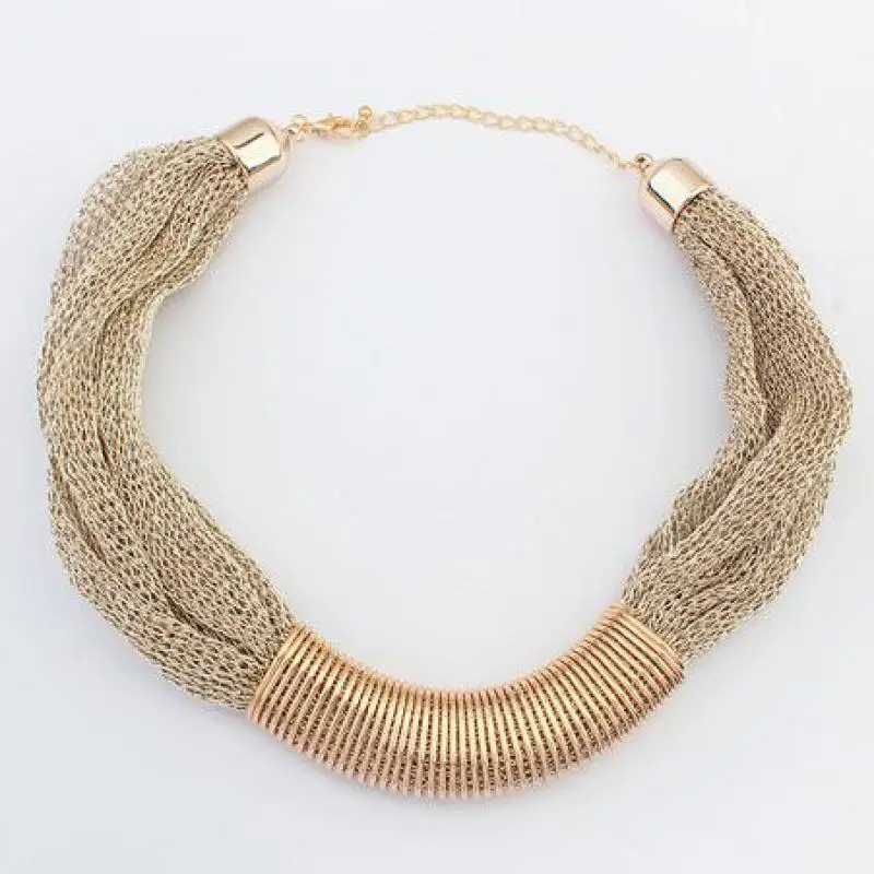 Массивное ожерелье крупное ювелирное изделие массивное женская бижутерия