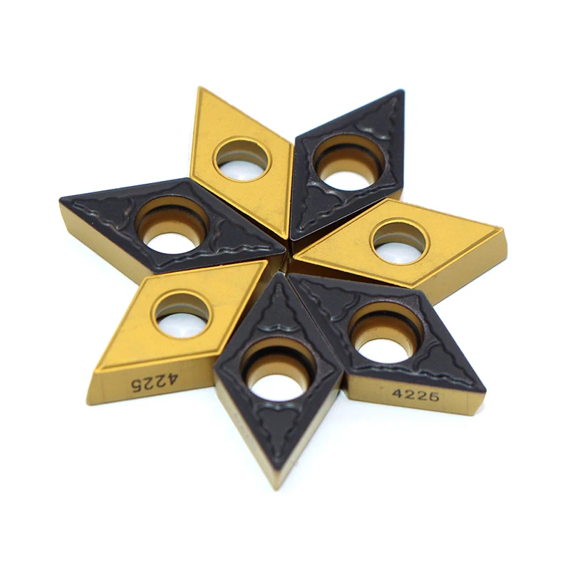 Фото DCMT11T304 PM 4225 DCMT 3 (2,5) 1 токарные инструменты, твердосплавная вставка, высококачественный токарный станок, режущий инструмент, токарная вставка №2