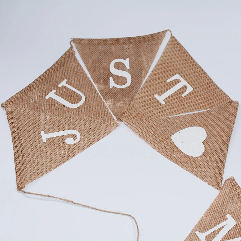 3 м подвесная льняная джутовая веревка баннеры из мешковины для свадьбы юбилея