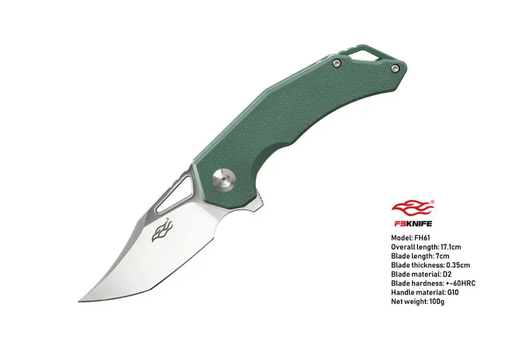 FH61-GB Ganzo Firebird FBKNIFE FH61 D2 blade G10 or Carbon Fiber Handle Folding knife Survival tool Pocket Knife tactical outdoor tool - Цвет: FH61-GB