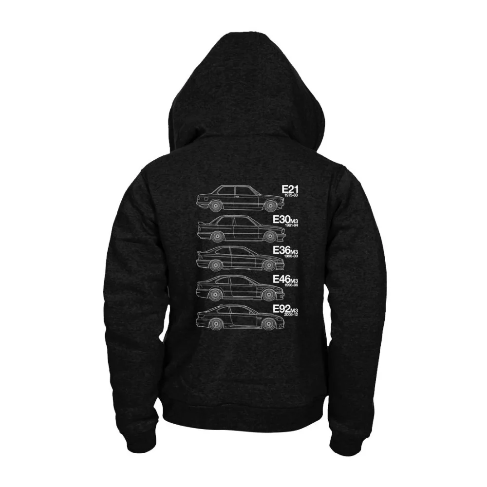 

Mens Car Black Hoodie High Quality 3 Series Warm Hood for Bimmer Fans Driver Hoodies Sweatshirts