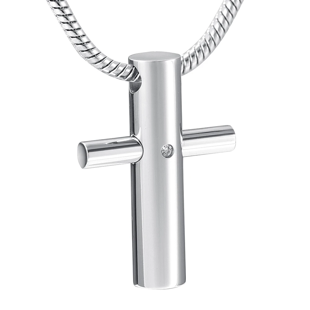 

IJD9899, ювелирные изделия для кремации крестом из нержавеющей стали, для хранения любимых, зол, искусственная кожа