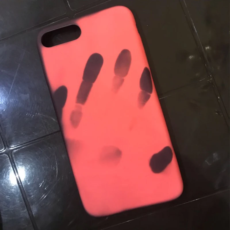 Физический тепловой датчик с изменением цвета чехол для телефона iPhone 7 8