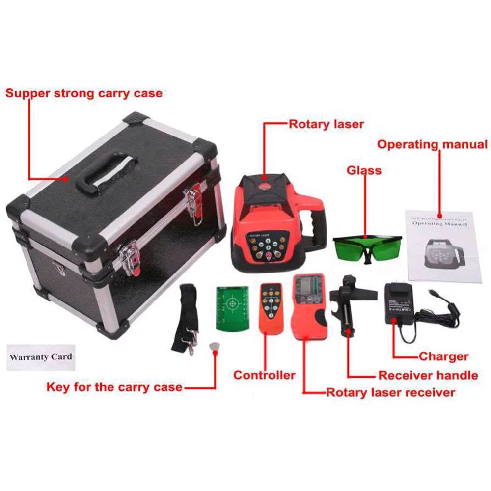 SUPERIOR QUALITY GREEN BEAM ROTARY LASER LEVEL SELF LEVELING ROTATING FULLY AUTOMATIC ElECTRONIC 500M RANGE | Инструменты