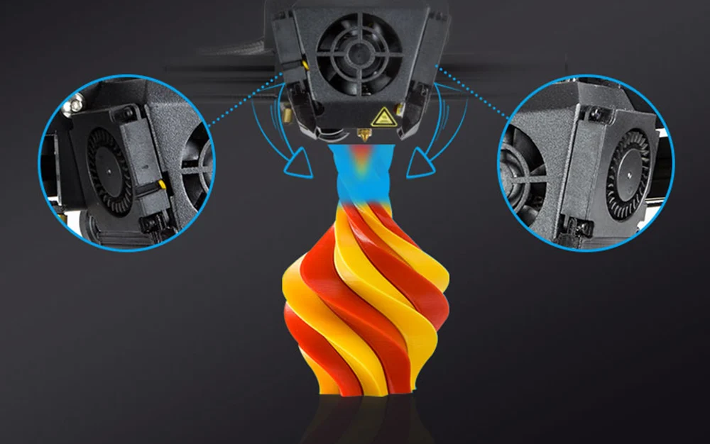 Горячая CREALITY CR-X 3D-принтер, многоцветная печать, Набор для творчества, сенсорный экран, двойной охлаждающий веер, 3D-принтер