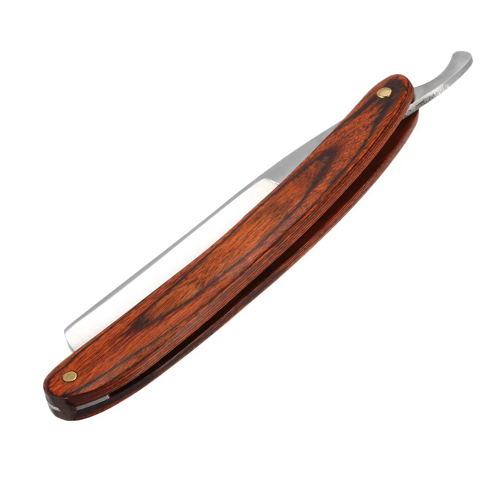 Горячий винтажный Ретро деревянный прямой Бортовая бритва лезвие из нержавеющей