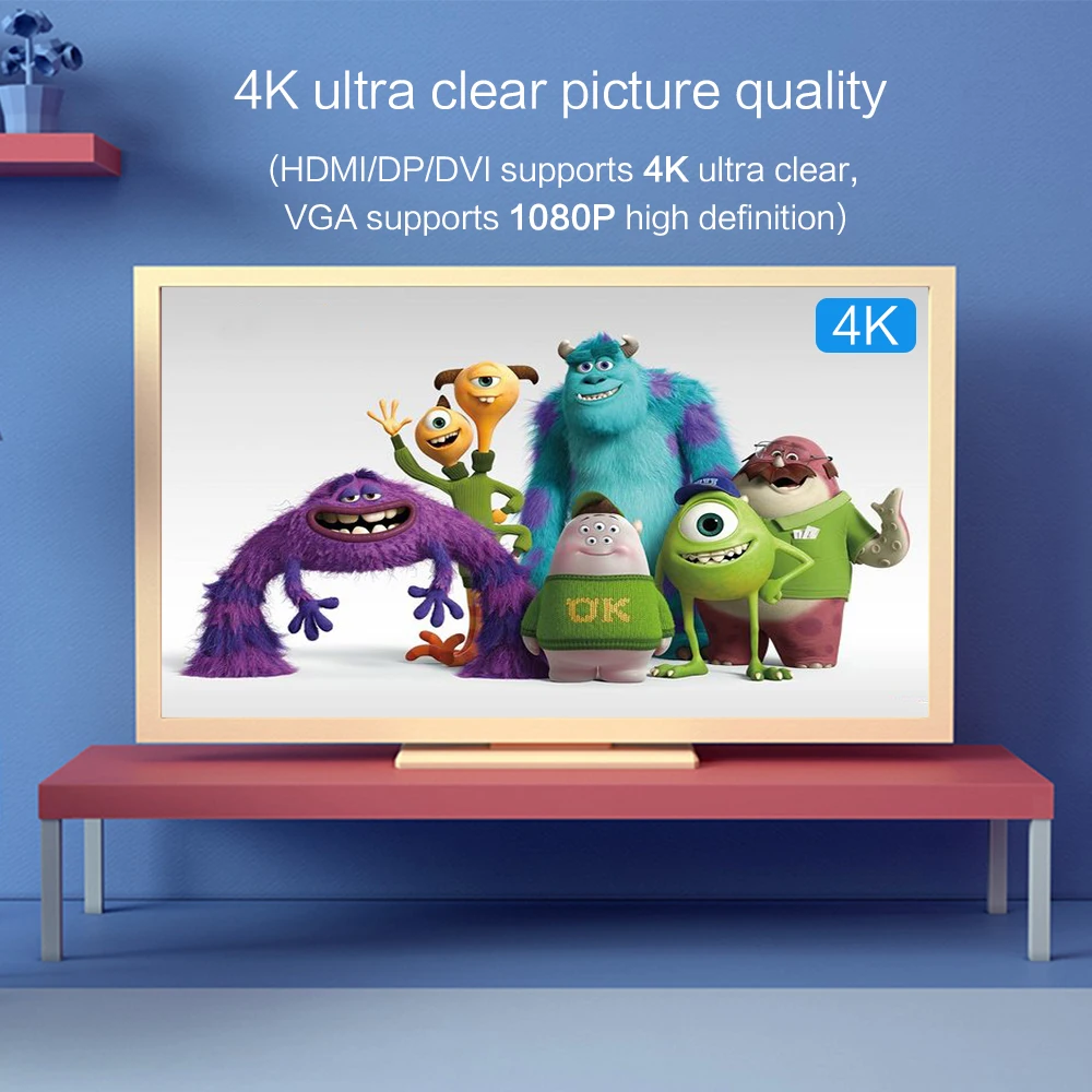 Адаптер Type c к HDMI 4K USB VGA DVI 3 1 DP конвертер в 4 концентратор для macbook проектор