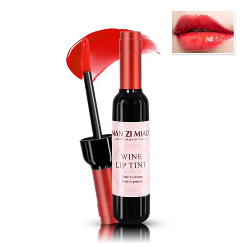 Бутылка для красного вина матовый блеск губ водостойкий стойкий увлажняющий