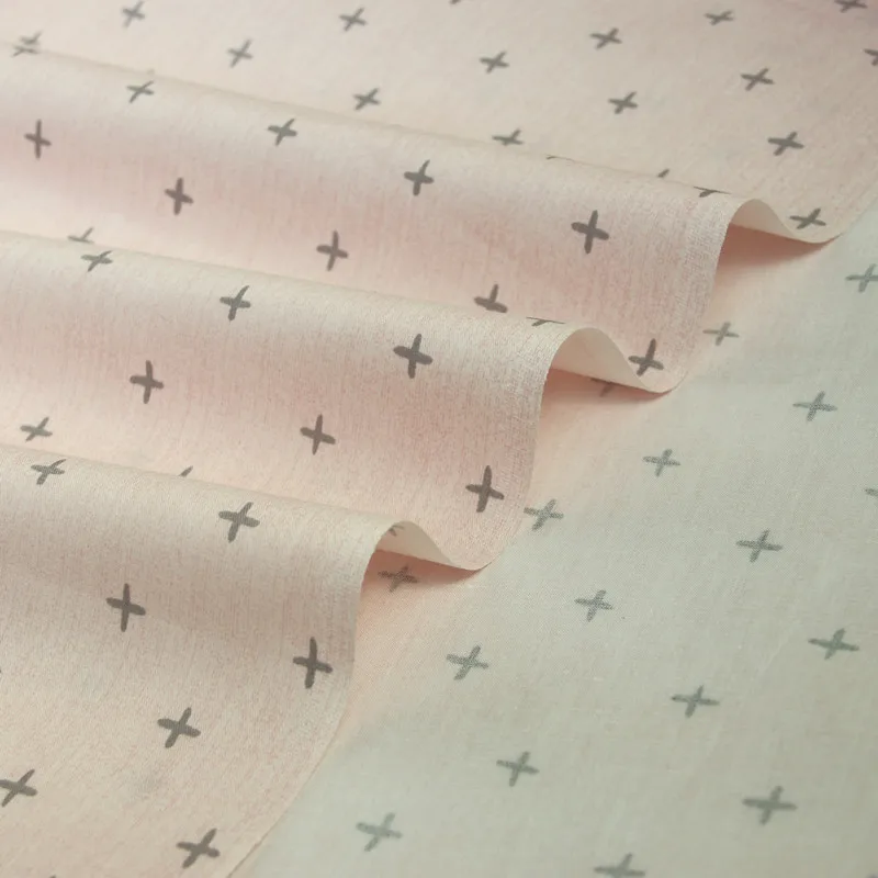 100% хлопок твил ткань в простом стиле цвета: серый белый розовый перекрещенными