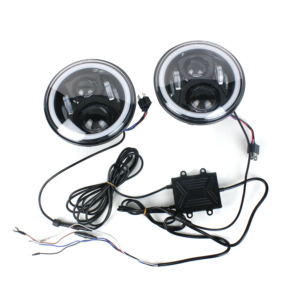 Новый RGB Halo Кольцо Круглый DRL 7 дюймов светодиодные фары Ангельские глазки