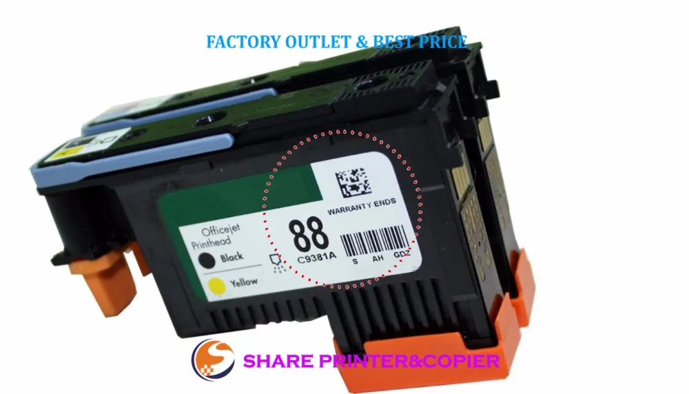 Печатающая головка для HP 88 C9381A C9382A печатающая K550 K5400 K8600 L7000 L7480 L7550 L7580 L7590 L7680 L7710 L7750