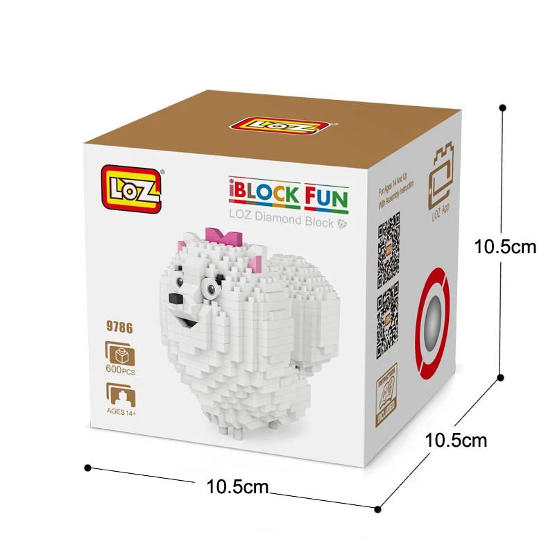 LOZ прекрасная собака щенок мультфильм животных строительство алмазные блоки