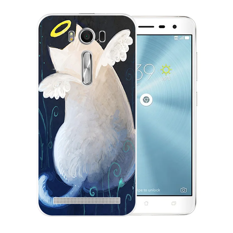Phone Case for Asus ZenFone 2 Laser ZE500KL 5.0 inch Gel Silicon Funda Luck Cat Pattern For ASUS Zenfone Soft Back Cover |