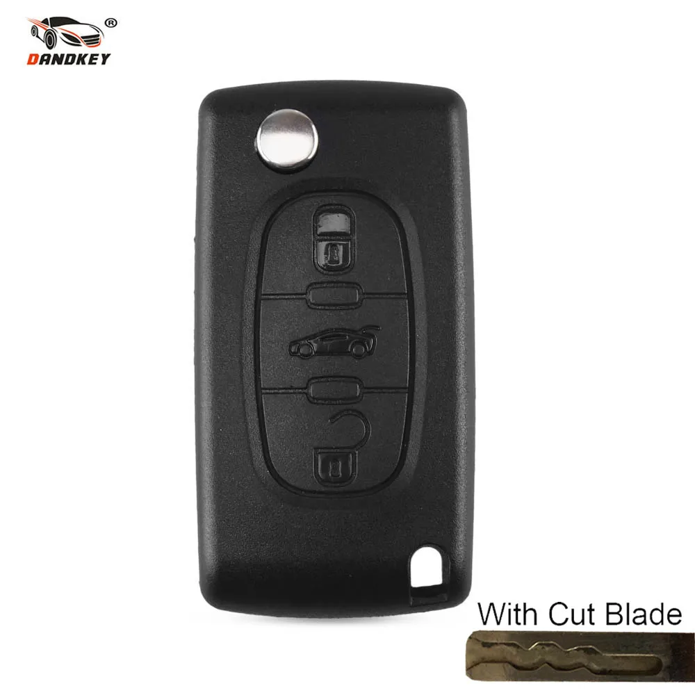 Dandkey cut/uncut blade 3 Buttons Key Case Shell Cover For Peugeot 407 207 301 307 308 508 607 | Автомобили и мотоциклы