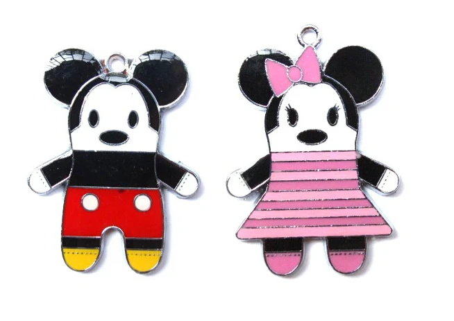 20pcs cartoon z01 minnie Enamel Metal Charm Pendants DIY Jewelry Making Mobile Phone Accessories M-012 | Украшения и аксессуары