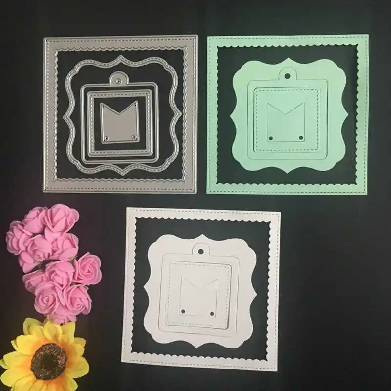 Фотоальбом полигон Кружево Рамки металла умереть Штанцевые формы Трафарет DIY