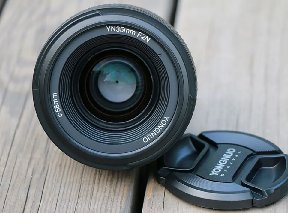 Объектив YONGNUO 35 мм YN35mm F2.0 AF/MF с фиксированным фокусом F1.8 для Canon Nikon F Крепление объектива D3200 D3400 D3100 D5300 для DLSR камеры