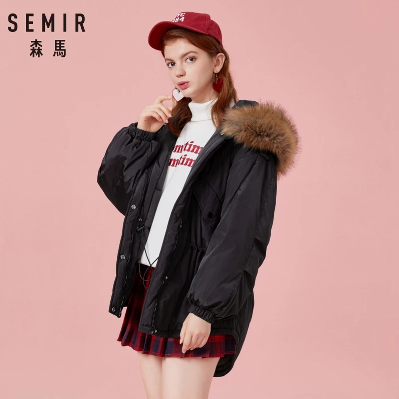 SEMIR зимняя куртка для женщин 2018 парка feminina толстые теплые пальто женские куртки