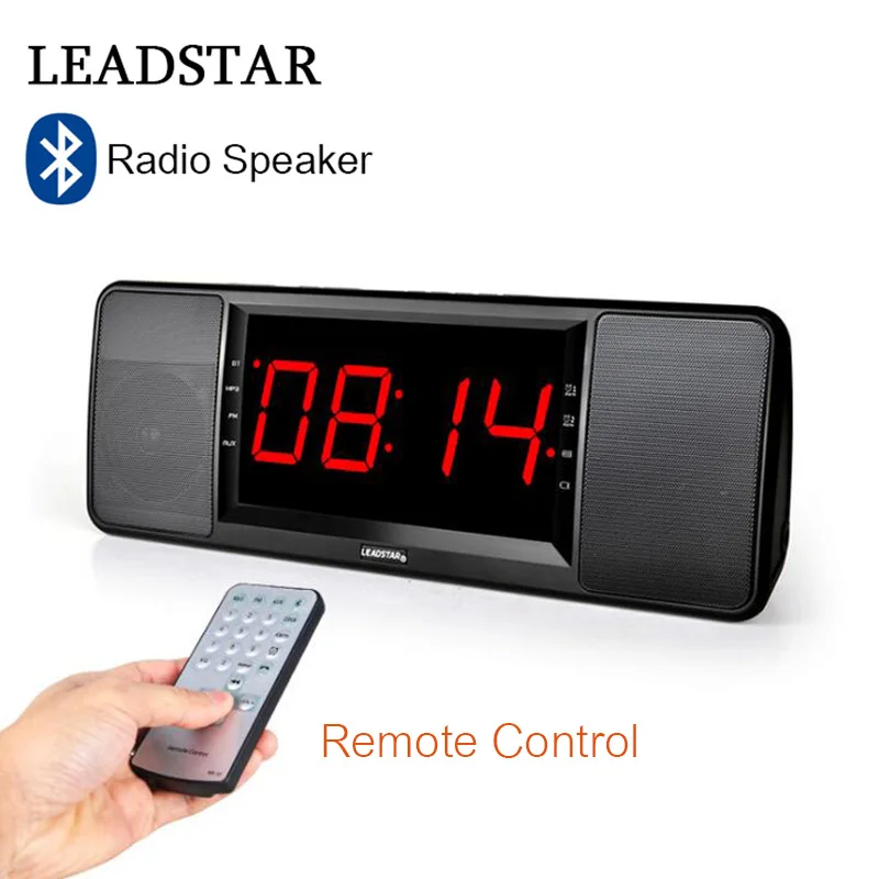 LEADSTAR дистанционного Управление Bluetooth Динамик FM радио, хенд фри, глубокий бас Беспроводной Динамик с светодиодный Дисплей микрофона TF карты USB плеер