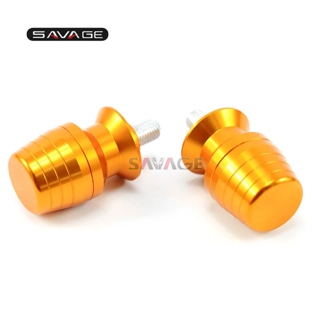 Gold Для KAWASAKI NINJA ZX-6R ZX-9R ZX-10R ZX-12R KLE 650 VERSYS Мотоцикл с ЧПУ маятник Катушки слайдер стенд винты M10 - Цвет: Gold