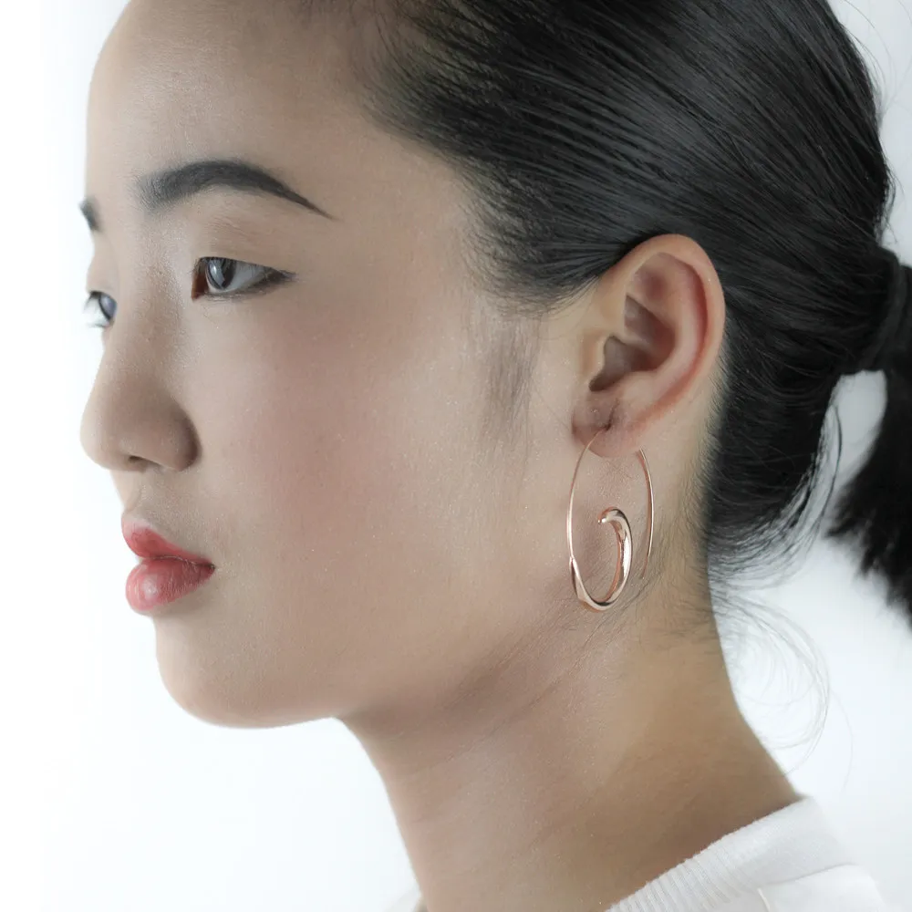 Trusta Прямая доставка женские модные новые золотые/серебряные/розовые серьги