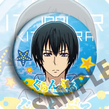 Аниме значки 58 мм футболки гуранбуру с коротким рукавом аниме Большая голубая