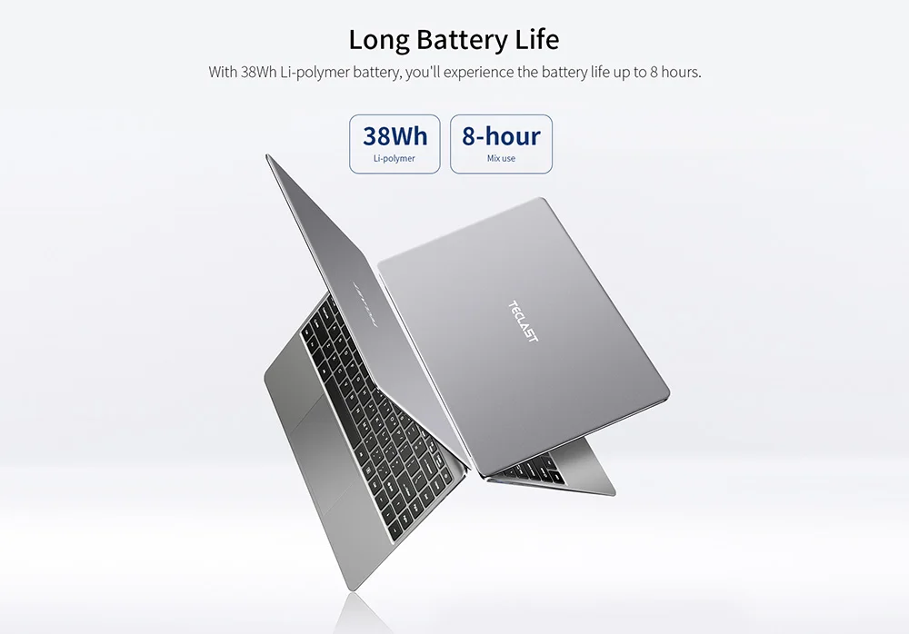 Ноутбук Teclast F7 Plus 14,0 дюймов Windows 10 Intel Gemini Lake N4100 четырехъядерный 1,1 ГГц 8 Гб ОЗУ 256 ГБ SSD HDMI 6500 мАч