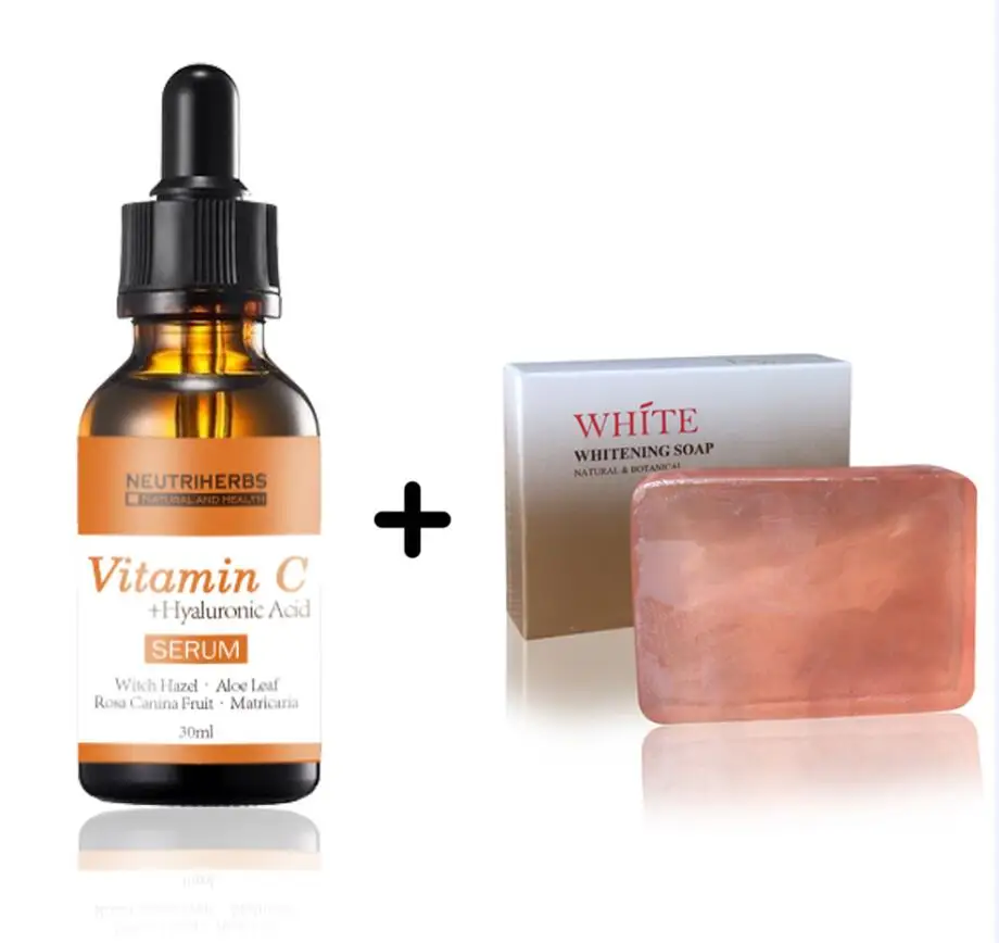 VC Serum with Soap Neutriherbs витамин C сыворотка с отбеливающим мылом, отбеливание кожи лица увлажняющая натуральная Сыворотка для лица - Вес нетто: VC Serum with Soap