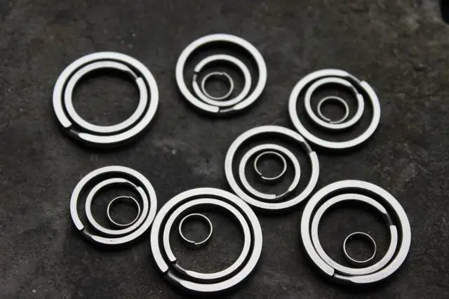 Серебряный титановый сплав EDC ультра светильник подвесной брелок с кольцом Diy