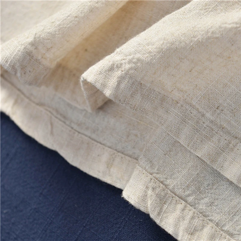 Женская хлопковая Футболка Johnature повседневная однотонная льняная футболка в