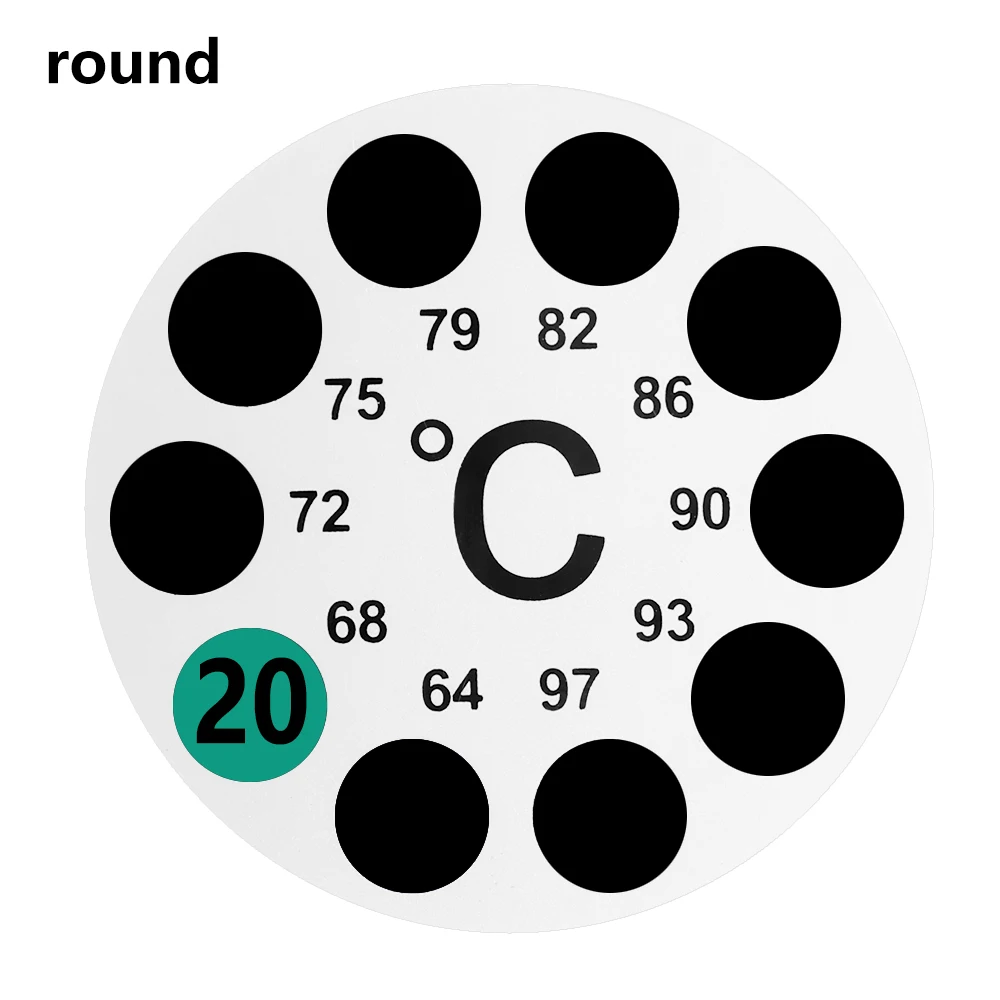 round 1 шт. Цельсия/Фаренгейт аквариум круглый/прямоугольник термометр наклейка черный палка-на измерения инструменты для аквариума наборы температура - Цвет: round