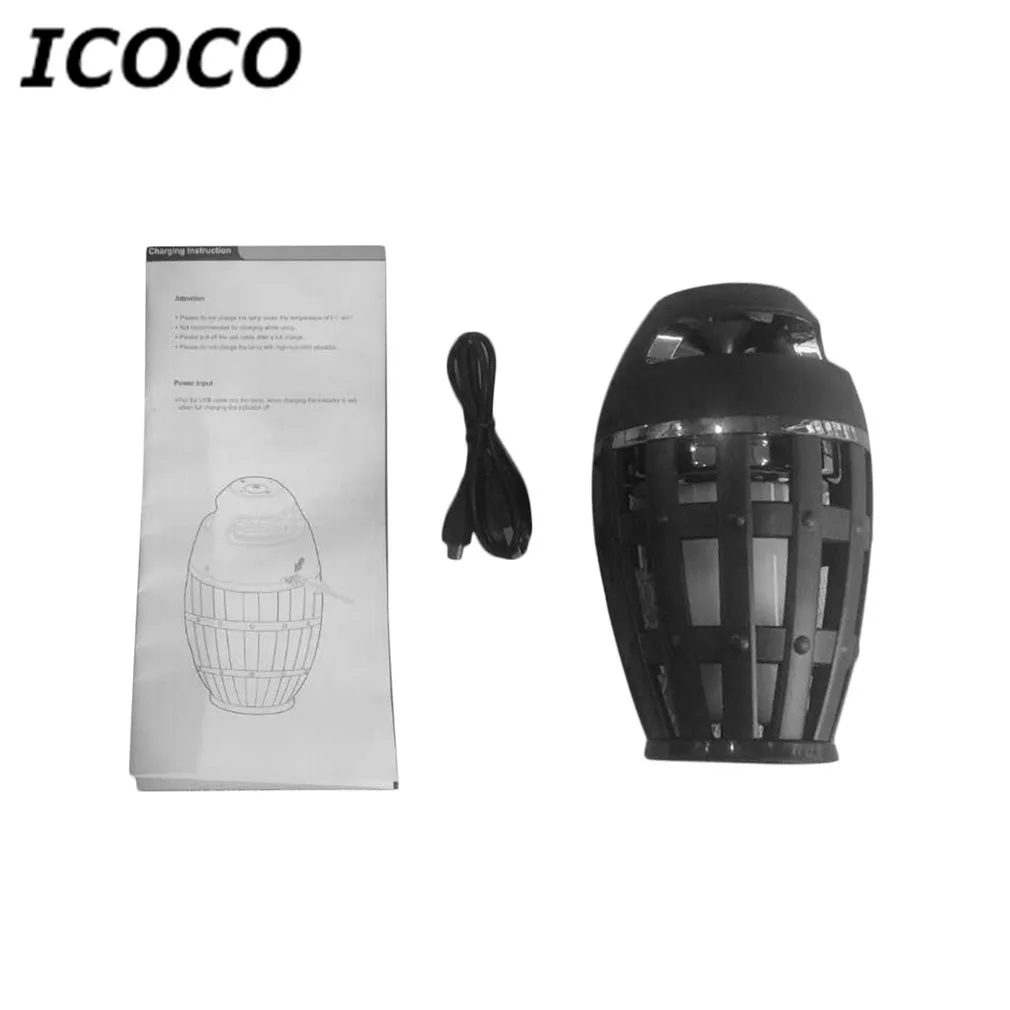 ICOCO Портативный USB Водонепроницаемый пламенная светодиодная интерьерная